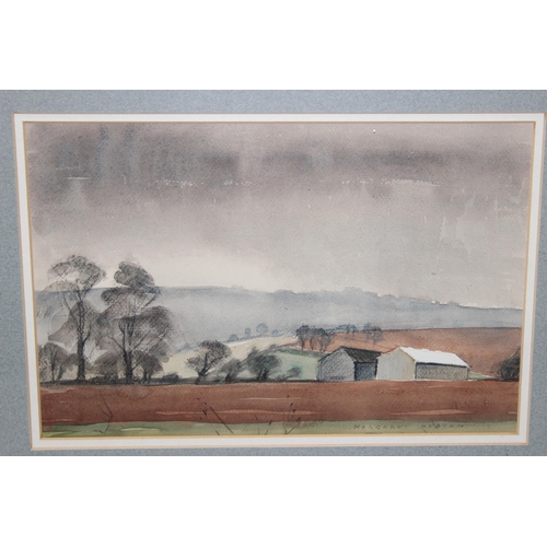 426 - Margaret Seaton (1917-2003) (Margaret Seaton McDonald) Charcoal and Watercolour ' Winter Landscape ,... 