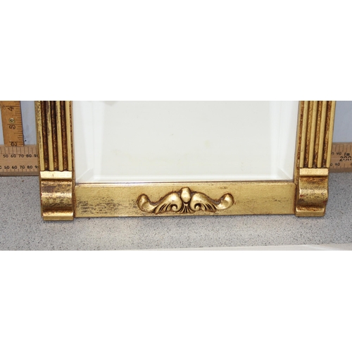 432 - A classical style gilt framed mirror, approx 77cm x 35cm