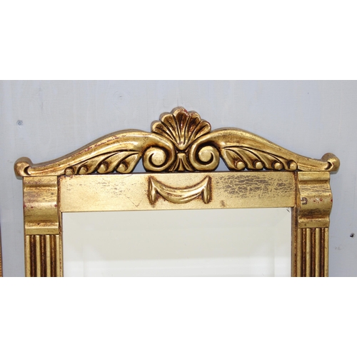 432 - A classical style gilt framed mirror, approx 77cm x 35cm