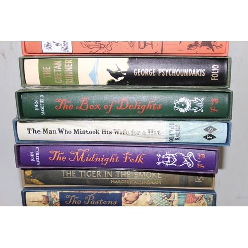 519 - Folio Society books - mixed fiction books to include John Buchan and Oliver Sacks (12)