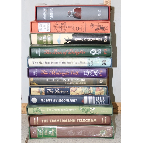 519 - Folio Society books - mixed fiction books to include John Buchan and Oliver Sacks (12)