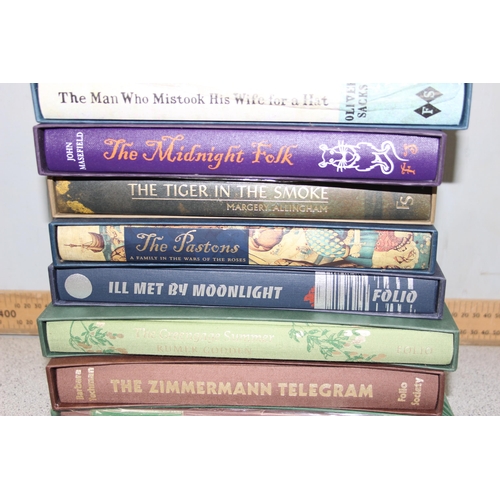 519 - Folio Society books - mixed fiction books to include John Buchan and Oliver Sacks (12)