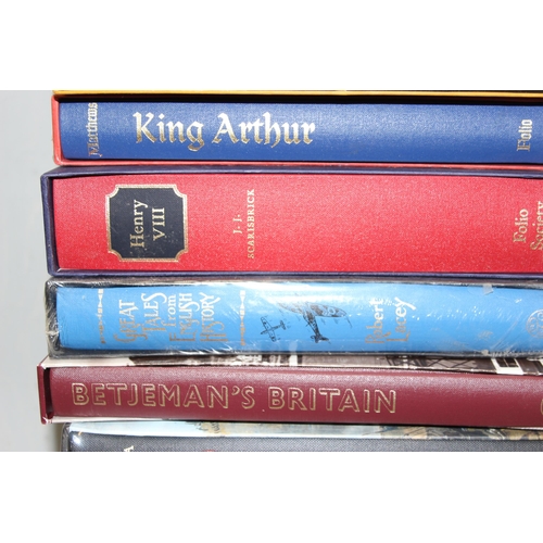 525 - Folio Society books - mixed selection of British history books to incl. Crusader Castles by T.E. Law... 