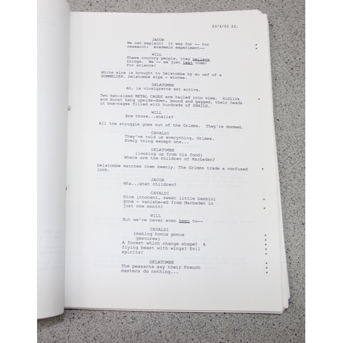 540 - An original 2003 script to The Brothers Grimm film, script named to Adrian Aitken