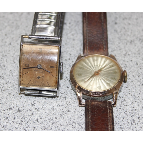 1323 - 4 vintage wrist watches to include a silver coloured example by Oris with subsidiary dial