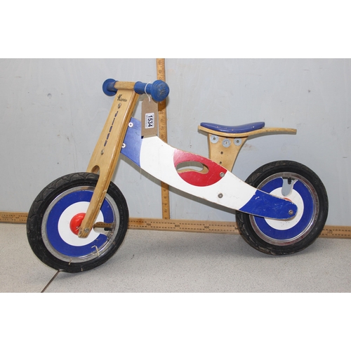 1534 - Kidzmotion Jiggy wooden bicycle