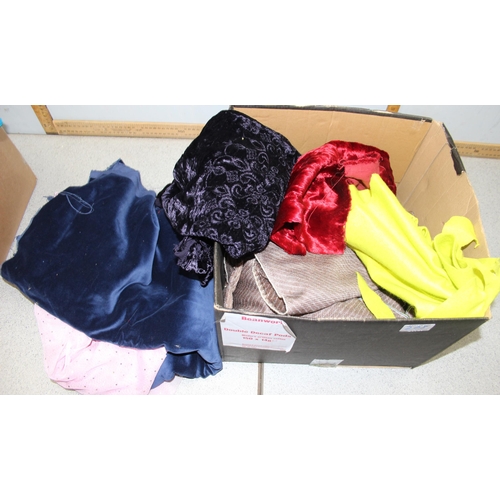 208 - 3 boxed of fabric & textiles