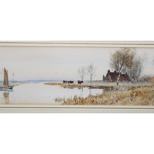 461 - Robert Winchester Fraser (British, 1848-1906), 'Near Ely' watercolour, signed lower right, approx 73... 