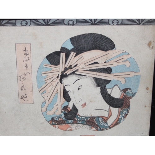 470 - An antique Japanese woodblock print believed to be by Utagawa Kunisada (Toyokuni III), (Japanese 178... 