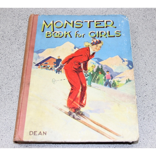 546 - Mixed lot to include 6 mid-century children's annuals to include 'monster book for boys, 'the girls ... 