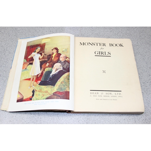 546 - Mixed lot to include 6 mid-century children's annuals to include 'monster book for boys, 'the girls ... 