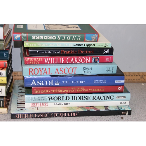 548 - Qty of horse racing related books to include biographies of Willie Carson & Frankie Dettori