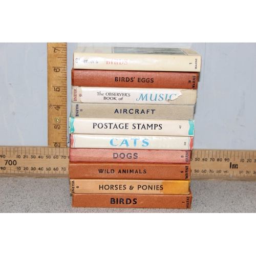 551 - 10 Observer books of, to include birds & horses & ponies