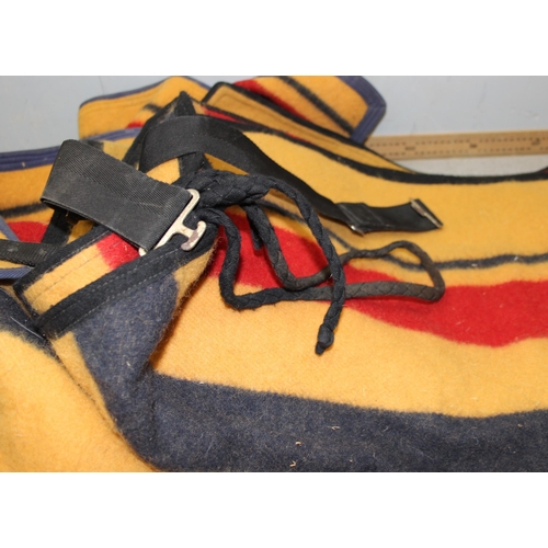 706 - Large qty of vintage horse tac & two Witney style horse blankets