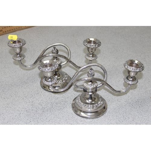 1042 - Large qty of assorted silver plate to inc a 3 piece tea set, a pair of silver plated candelabras etc