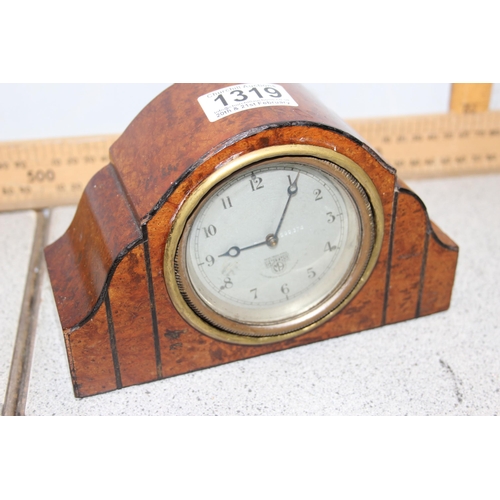 1319 - 2 vintage Smiths car clocks, both mounted as mantel clocks