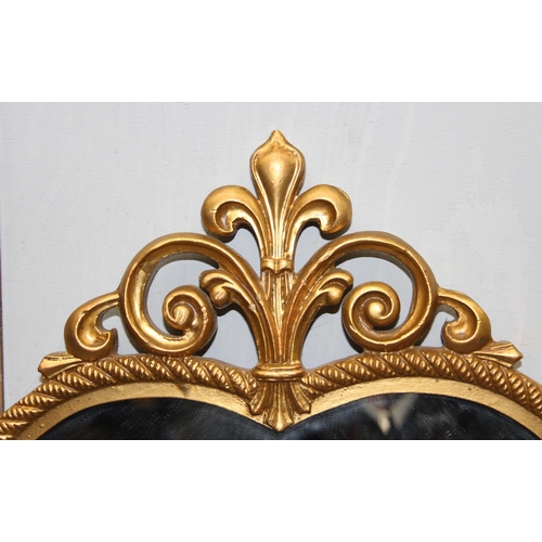 440 - A classical style gilt framed mirror, approx 86cm x 34cm