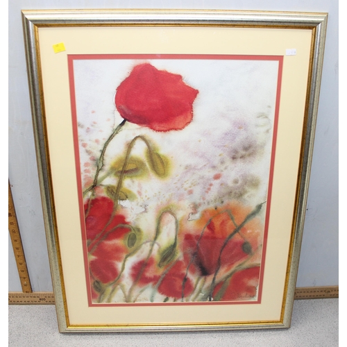 452 - 4 large prints of poppies, approx. 80cm x 60cm