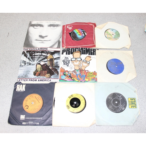 604 - Qty of vintage LP's & 7 inch singles to include Michael Jackson & Status Quo