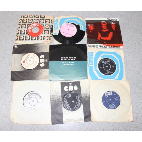 604 - Qty of vintage LP's & 7 inch singles to include Michael Jackson & Status Quo