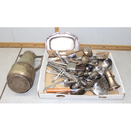 1051 - Qty of assorted silver plate and other cutlery, approx 7.3kg gross