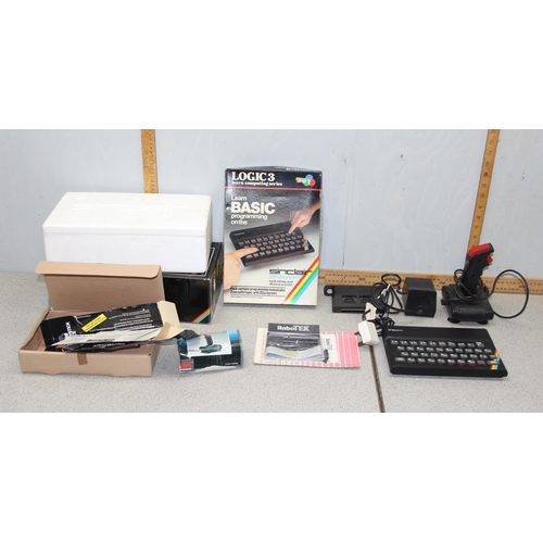 1539 - Sinclair ZX Spectrum in original box, Spectrum joystick Interface cartridge and other accessories