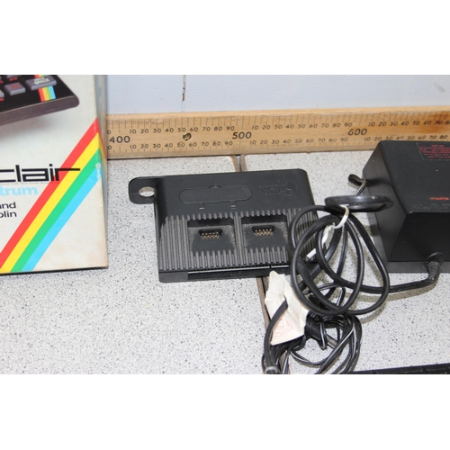 1539 - Sinclair ZX Spectrum in original box, Spectrum joystick Interface cartridge and other accessories