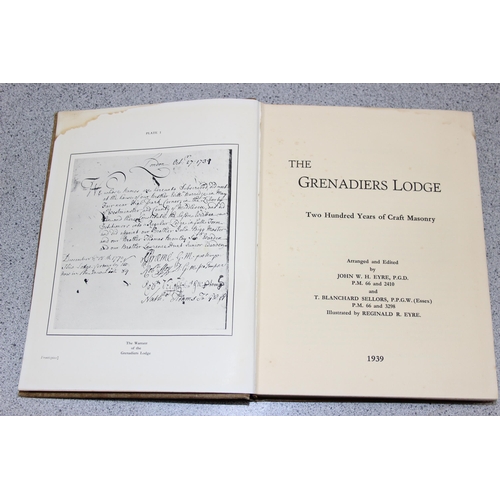 555 - Masonic Lodge book with signatures, No 66 The Grenadiers