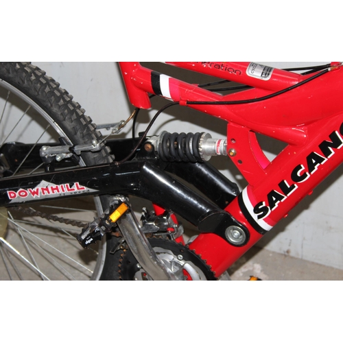 709 - Salcano full suspension mountain bike, 21 speed fitted with new cables