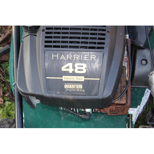 332 - Mountfield S481PD lawn mower, Hayter Harrier 48 lawn mower, spray pack & 2 multi tool attachments.