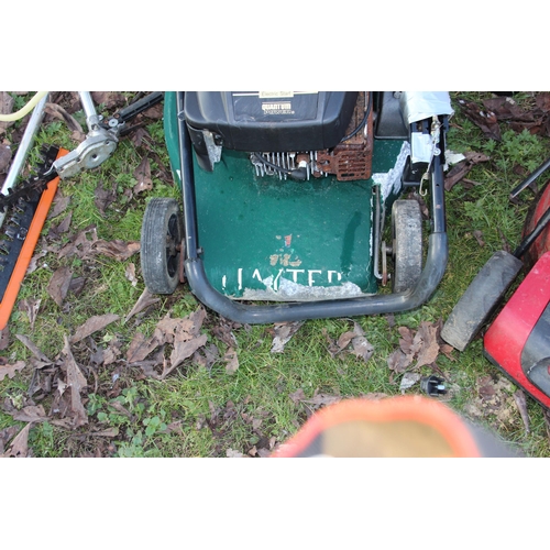 332 - Mountfield S481PD lawn mower, Hayter Harrier 48 lawn mower, spray pack & 2 multi tool attachments.