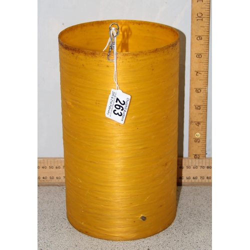 263 - A retro spun fibreglass lampshade, approx 26cm tall