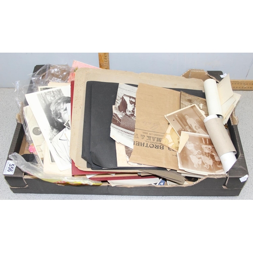 556 - Box of Ephemera, mainly black & white photographs