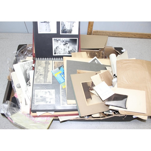 556 - Box of Ephemera, mainly black & white photographs