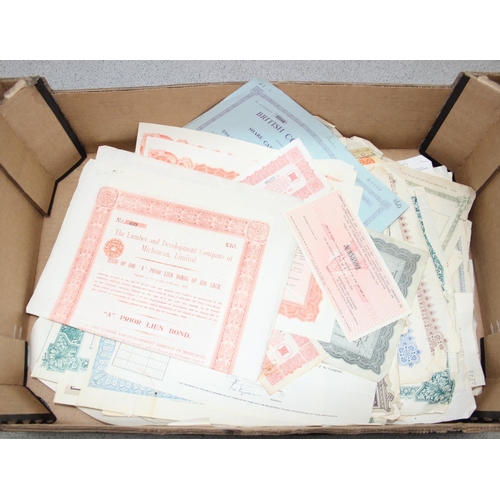 557 - Qty of antique & later share certificates