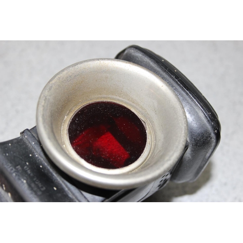 718 - A vintage Lucas rear cycle lamp with red glass lens