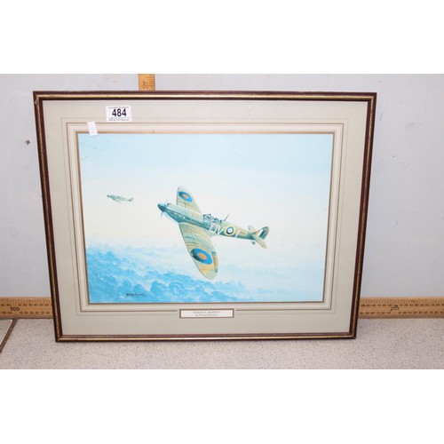 484 - 4 assorted pictures to inc 2 of military planes