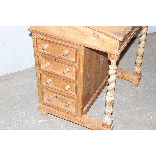 33 - A vintage pine davenport desk, approx 70cm wide