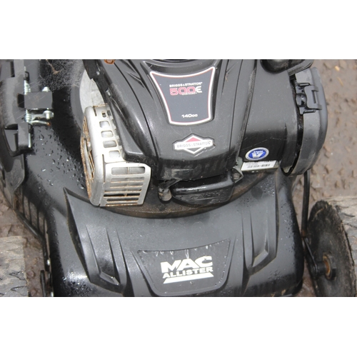 326 - MacAllister 500E petrol lawn mower with grass box