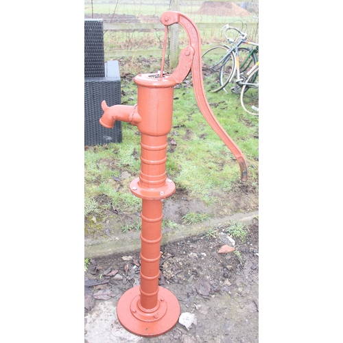 328 - Vintage cast iron water pump