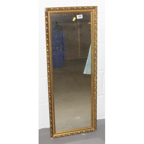 458 - Gilt framed hall mirror & an oval oak framed mirror