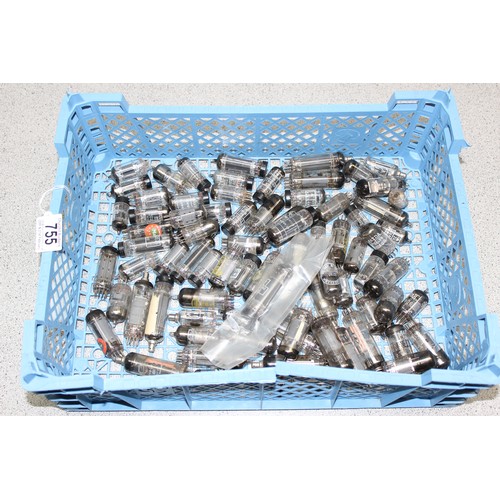 755 - Qty of assorted glass radio valves etc