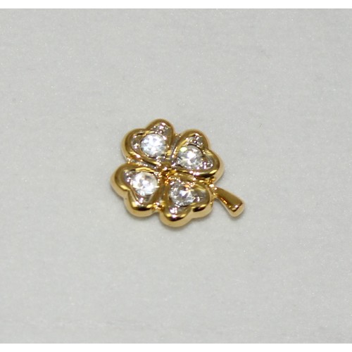 1173 - Approx 180 gold plated shamrock pin badges