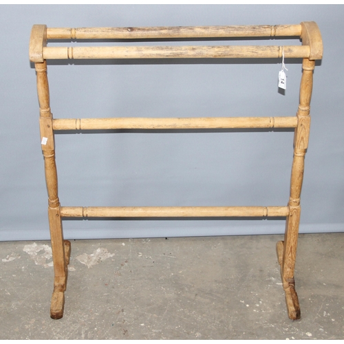 14 - Antique pine towel rail