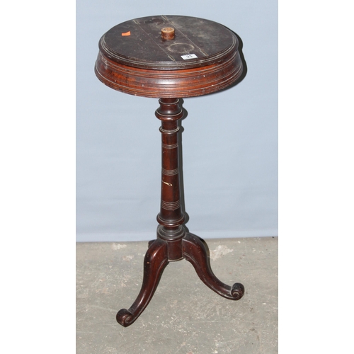 25 - An unusual antique table or stand with lift top compartments, possibly the base of a dumb waiter etc... 