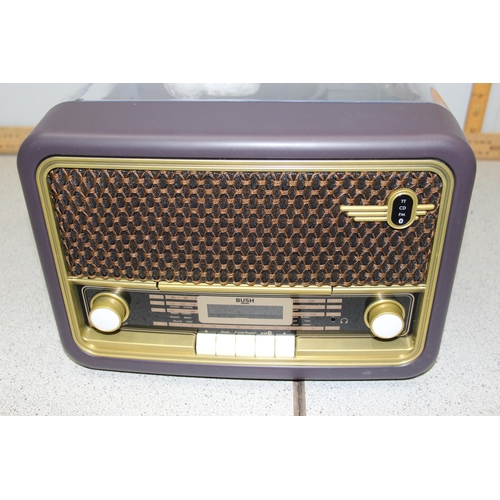 750 - Bush retro turntable with CD, FM radio & bluetooth