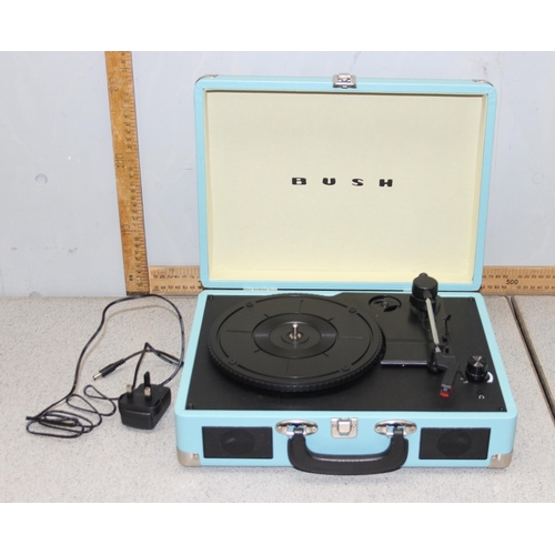 751 - 3 Bush classic turntables all in teal