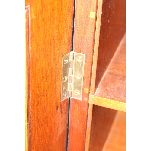 8 - An early 20th century mahogany pigeon hole alphabetical filing cabinet with inlaid doors, approx 67c... 