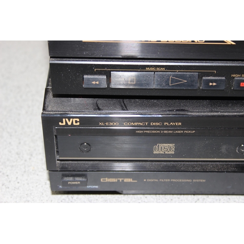 762 - JVC vintage stereo, turntable & JVC XL-E300 CD player