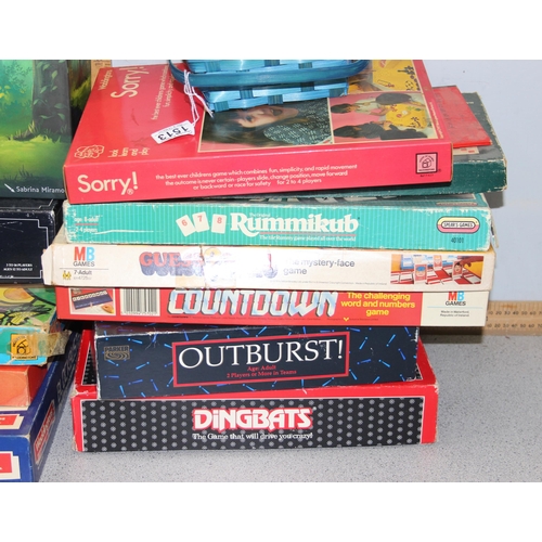 1513 - Qty of assorted vintage boardgames etc